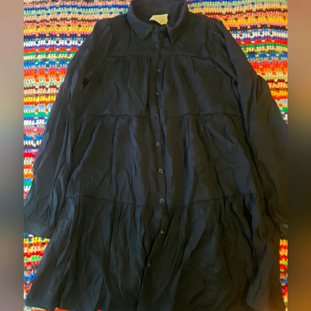 Collared button-down dress
